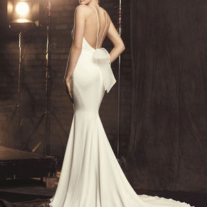 Mikaella Natural Crepe 2090 Formal Wedding Dress